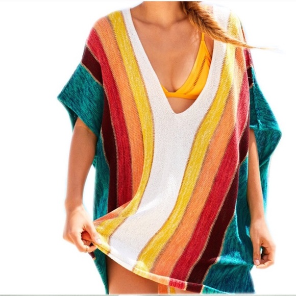 LAST ONE!!! 5⭐️ Santa Monica Rainbow Poncho - Picture 2 of 8